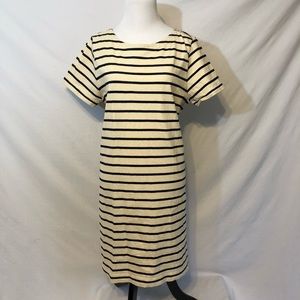 J crew nautical shirt dress zip shoulder large